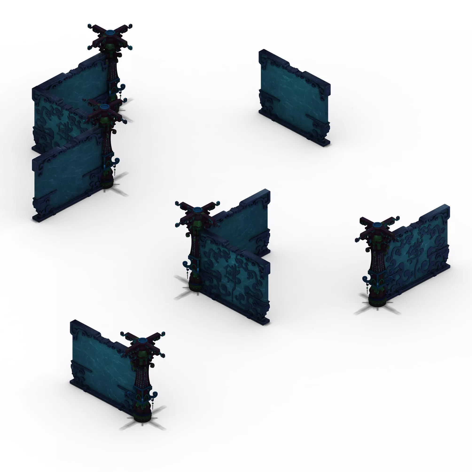 Lei Fengta - fifth floor partition wall 3D model_0