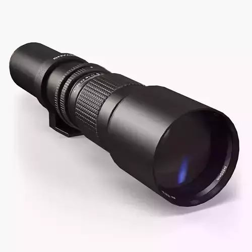 Samyang 500mm f8-0 Manual Focus Telephoto T-Mount Lens Low-poly 3D model