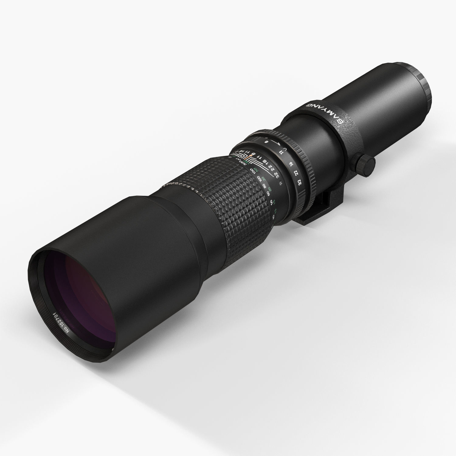 Samyang 500mm f8-0 Manual Focus Telephoto T-Mount Lens Low-poly 3D model_3