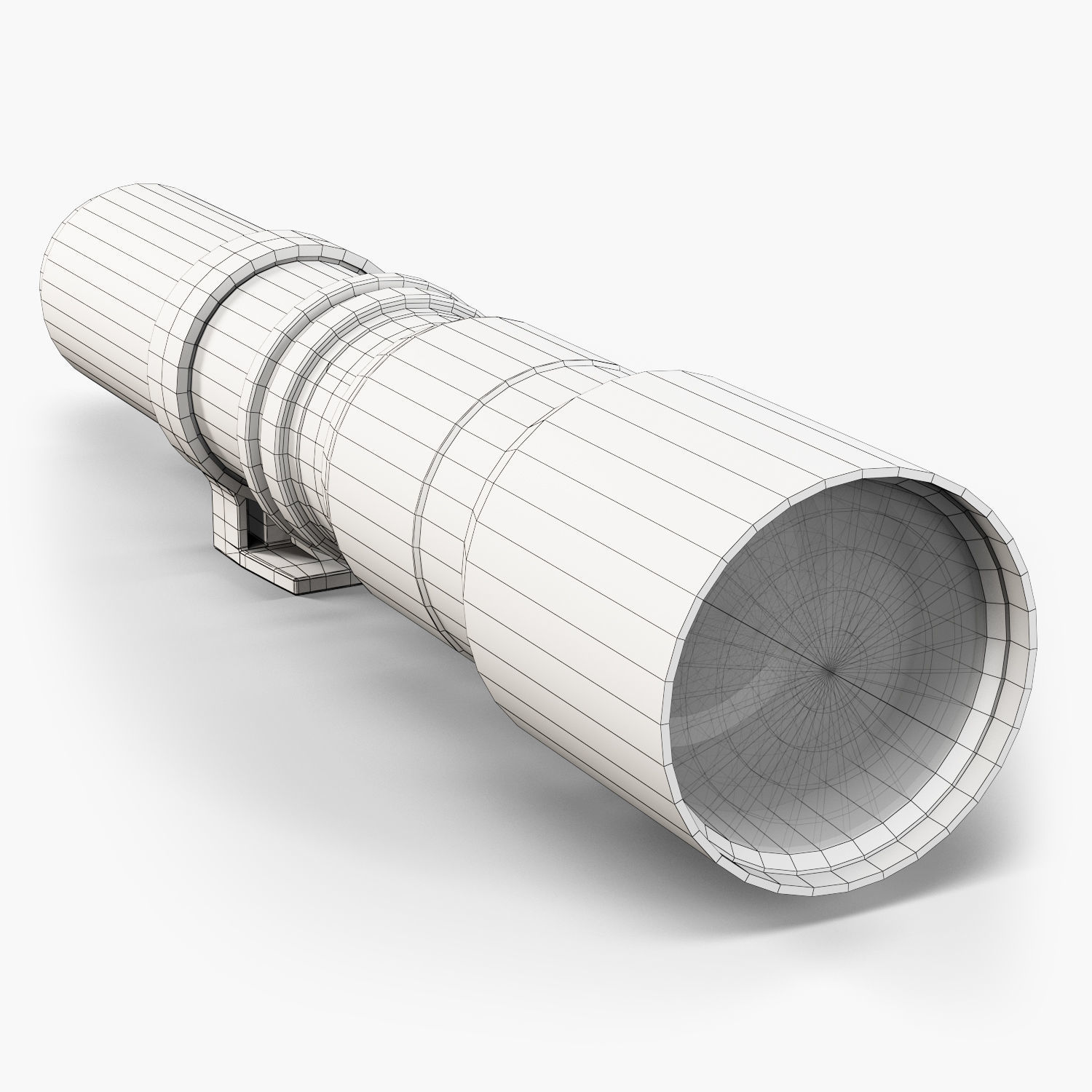 Samyang 500mm f8-0 Manual Focus Telephoto T-Mount Lens Low-poly 3D model_11