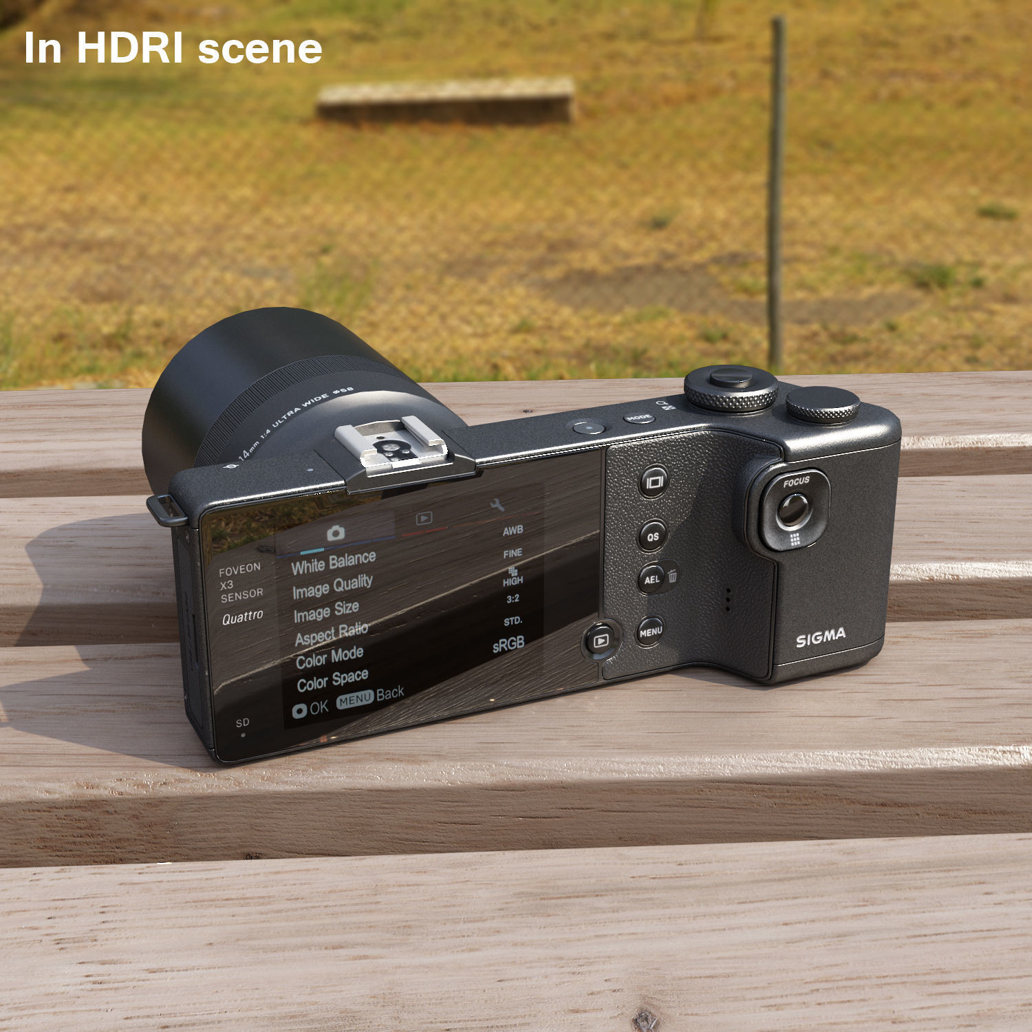 Sigma dp0 Quattro bridge digital camera Low-poly 3D model_12