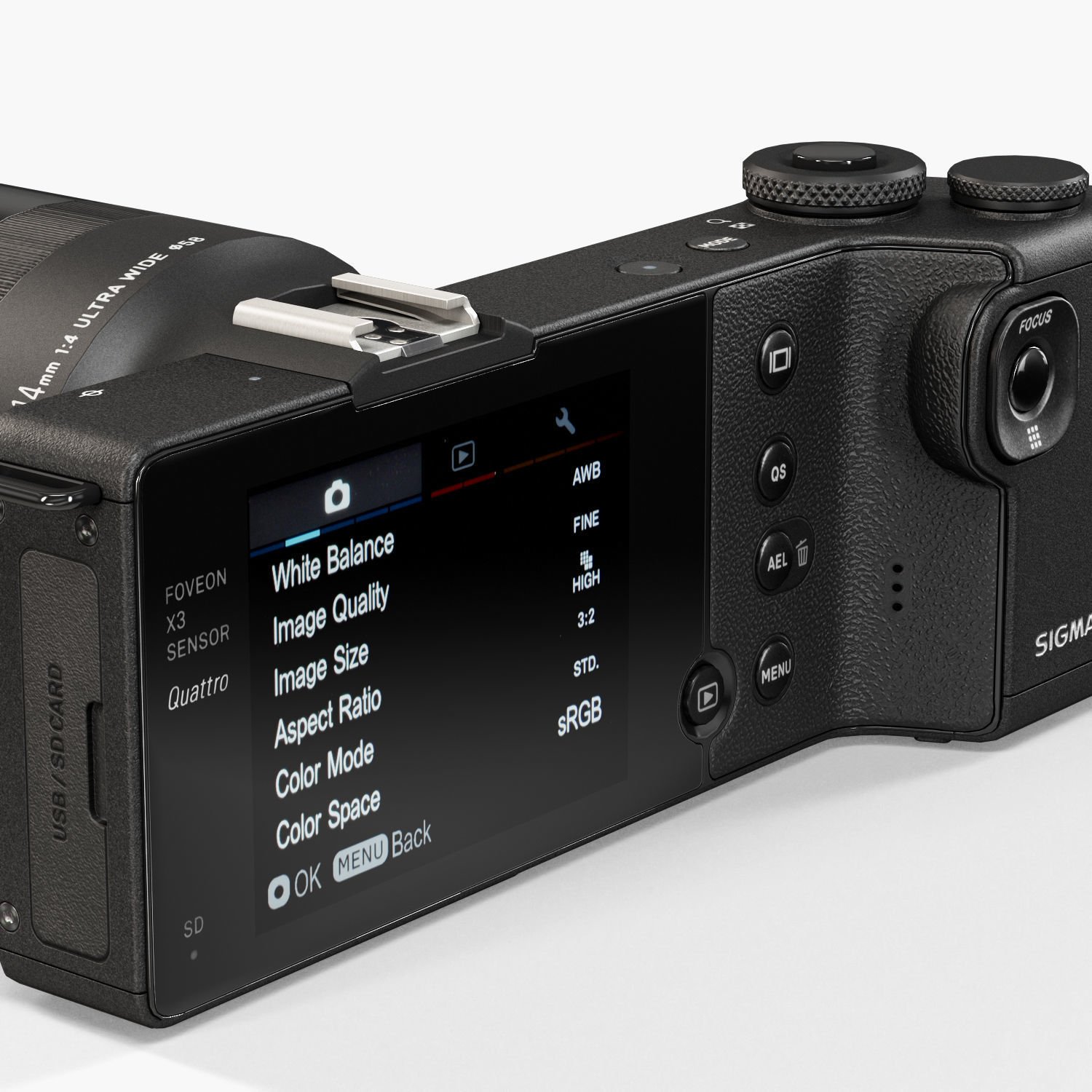 Sigma dp0 Quattro bridge digital camera Low-poly 3D model_7