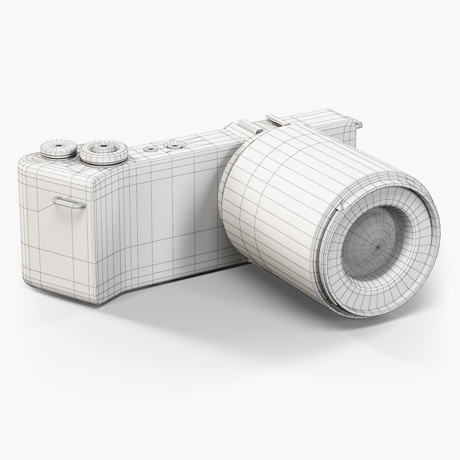 Sigma dp0 Quattro bridge digital camera Low-poly 3D model_13