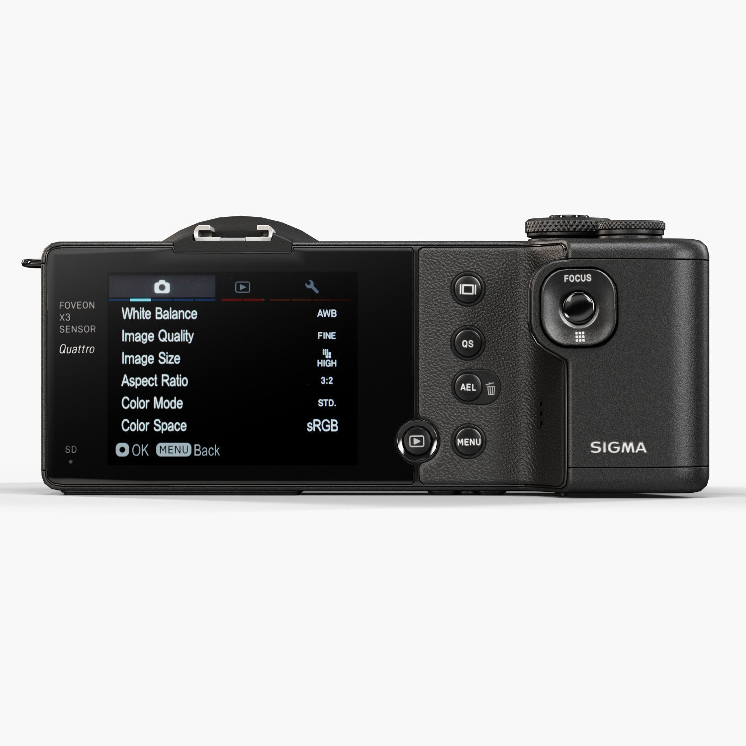 Sigma dp0 Quattro bridge digital camera Low-poly 3D model_8