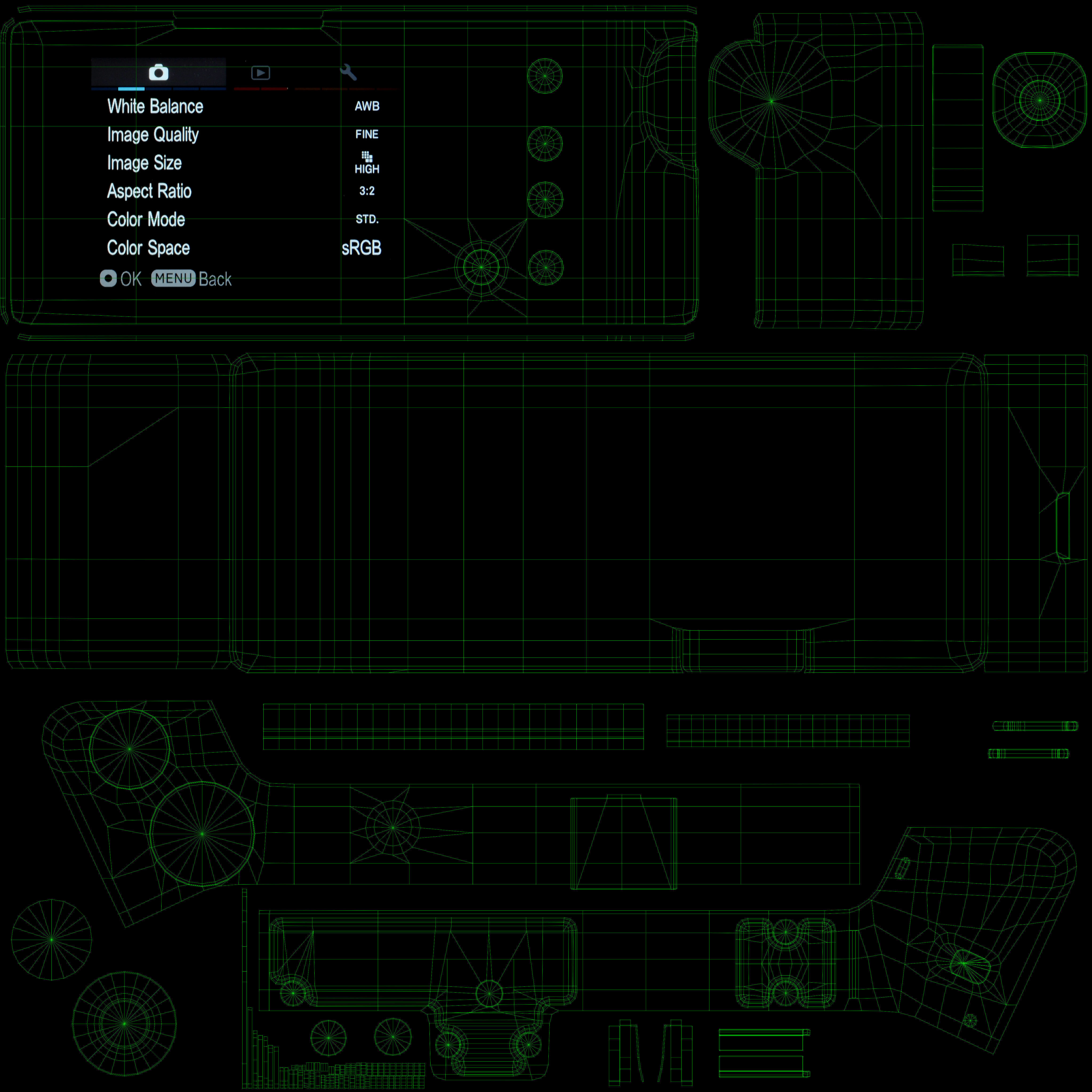 Sigma dp0 Quattro bridge digital camera Low-poly 3D model_20