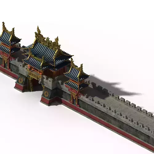 Lin an City - City Wall 01 3D model
