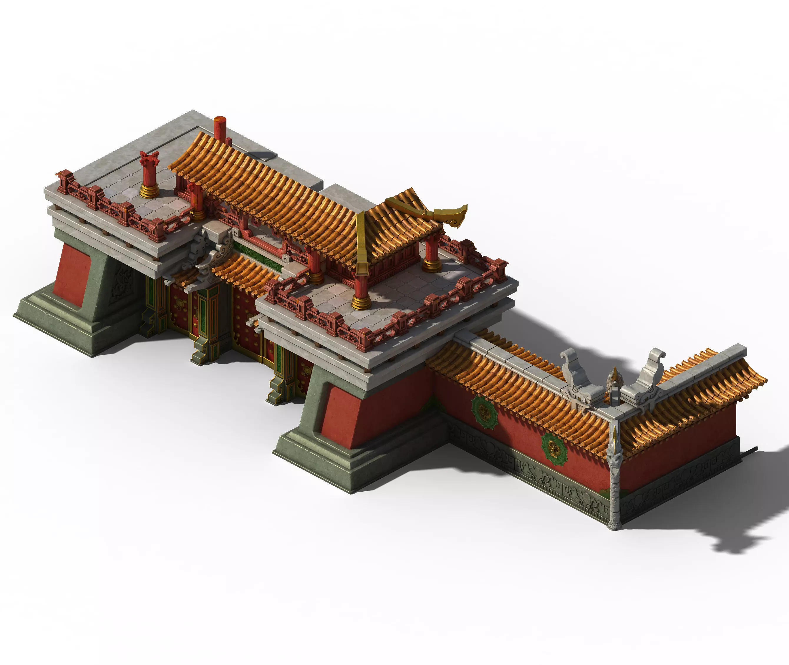 Lin an City - City Wall 02 3D model_0