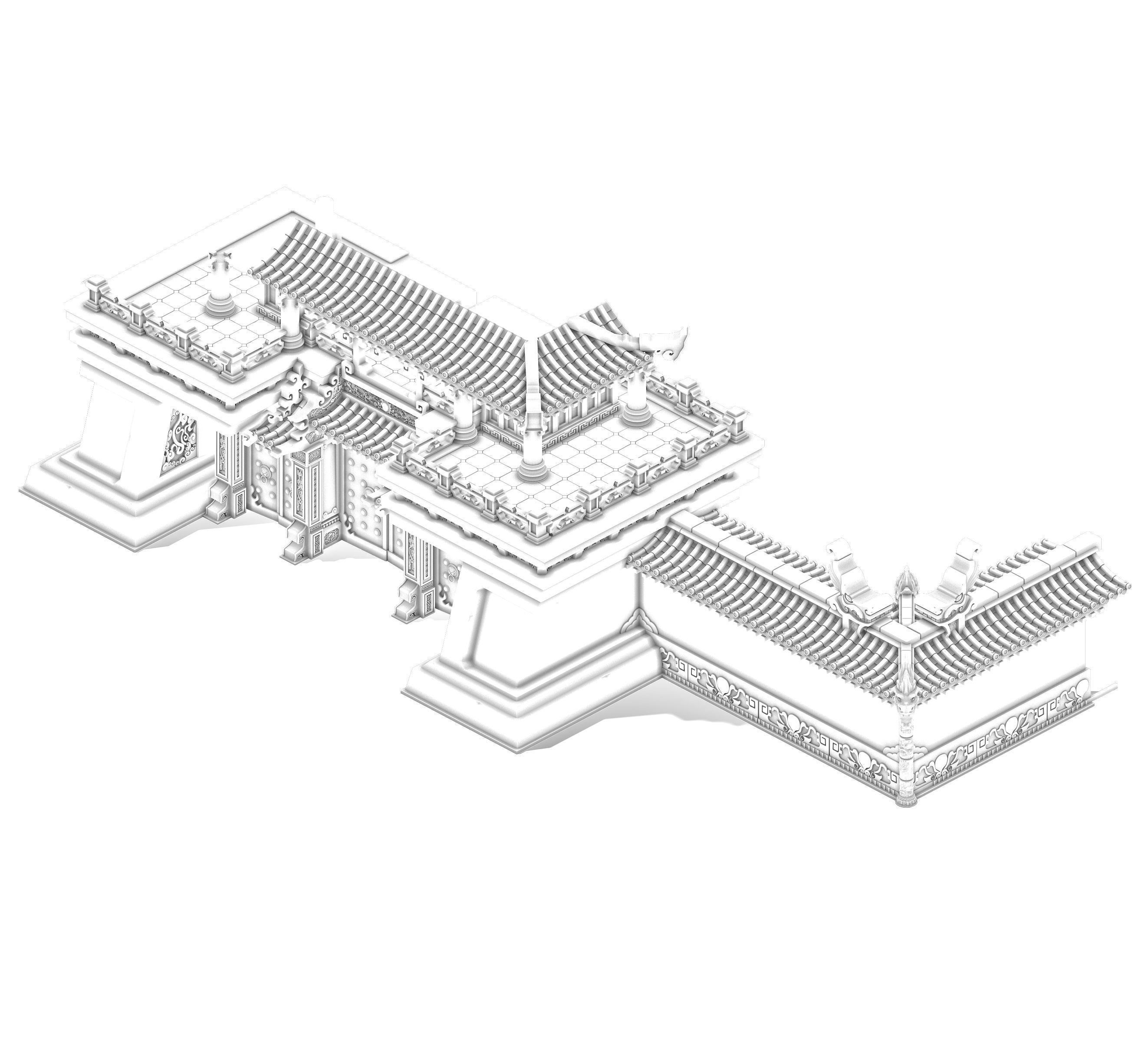 Lin an City - City Wall 02 3D model_1