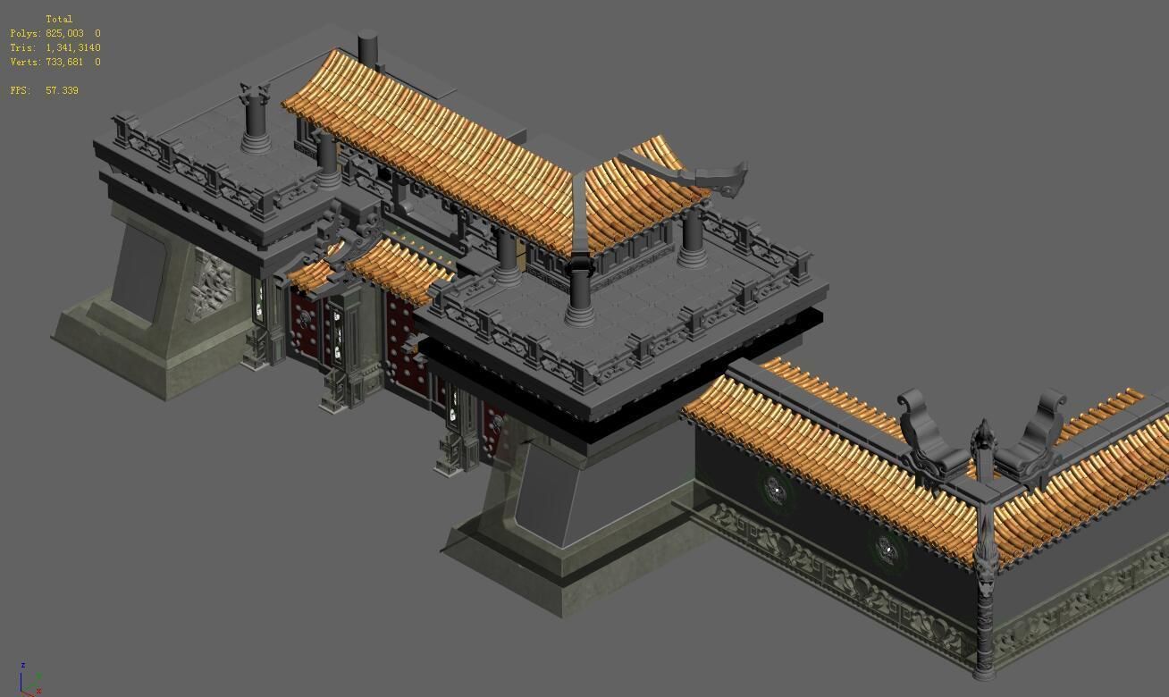 Lin an City - City Wall 02 3D model_5