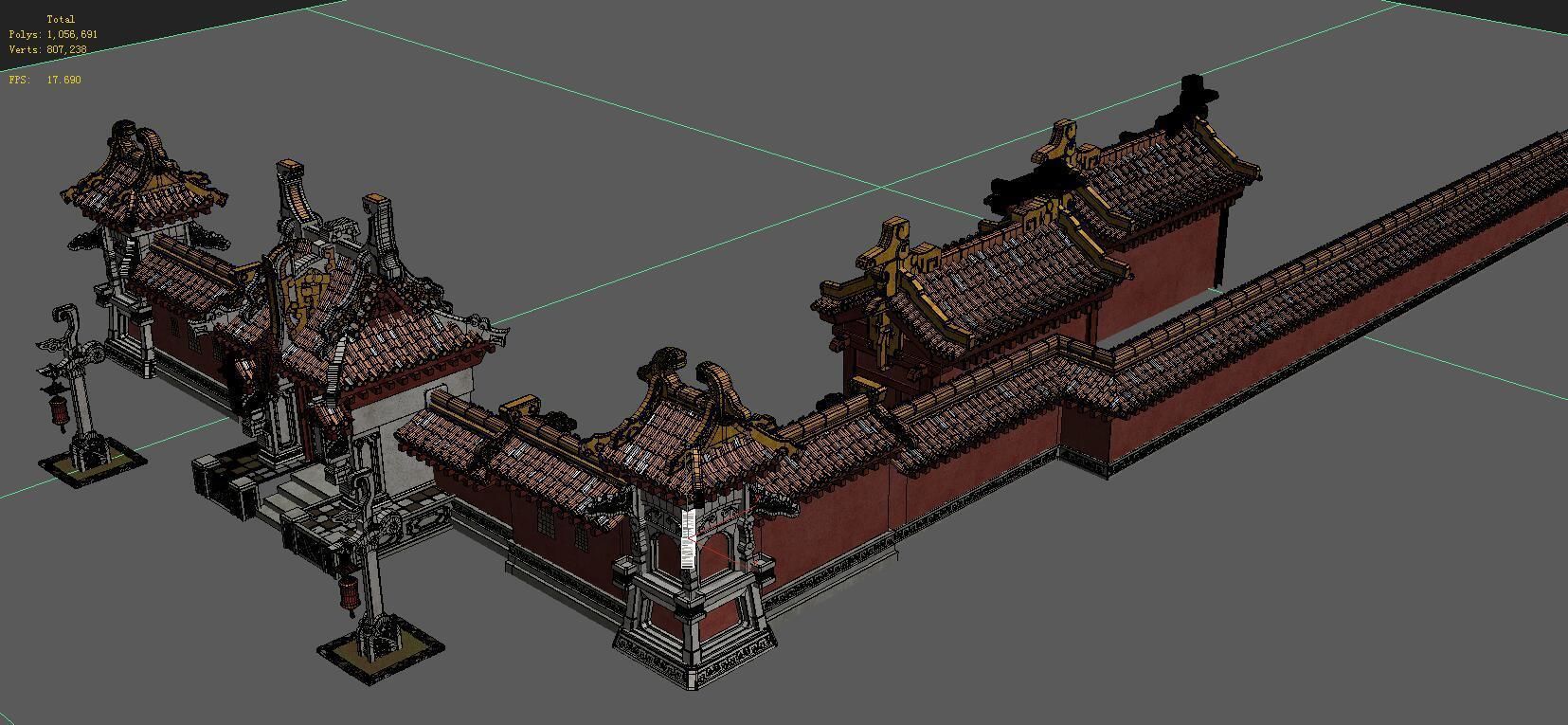 Lin an City - Dali Temple 01 3D model_4