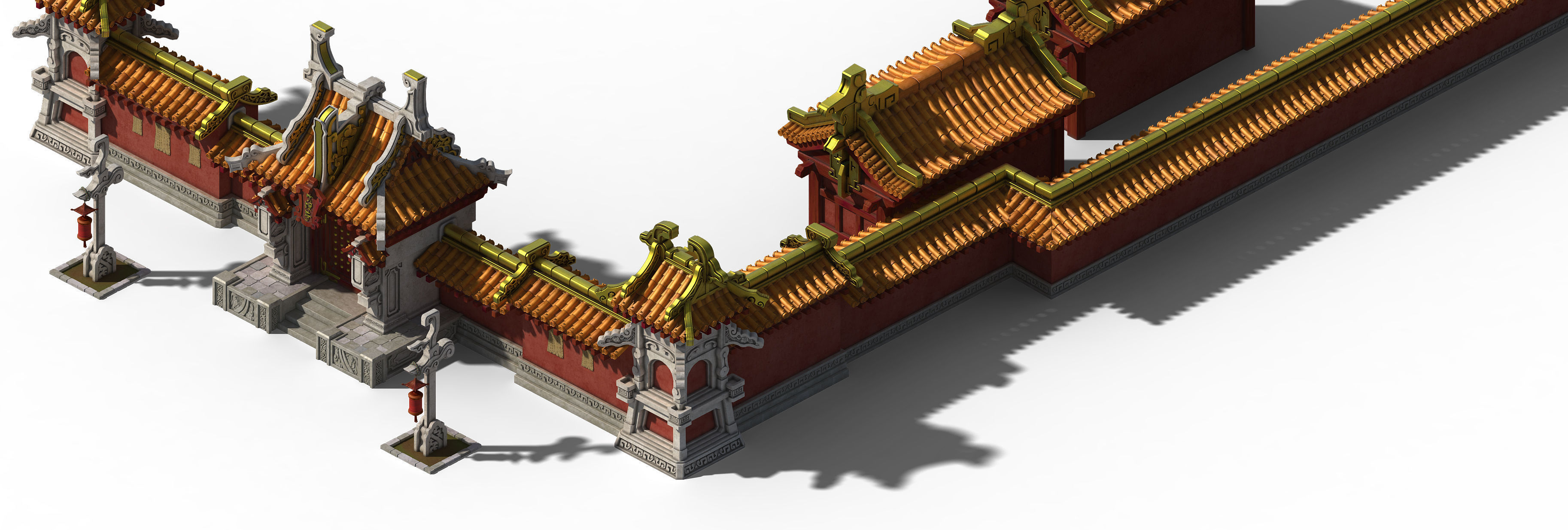 Lin an City - Dali Temple 01 3D model_1