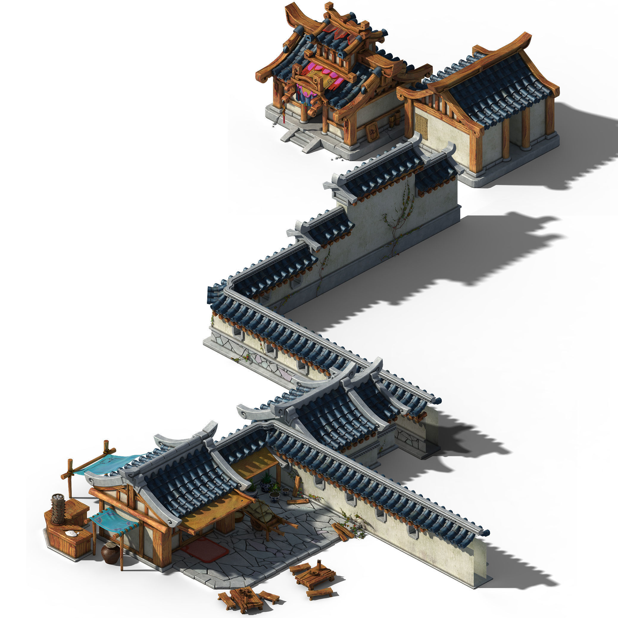 Lin an City - residential 3D model_1