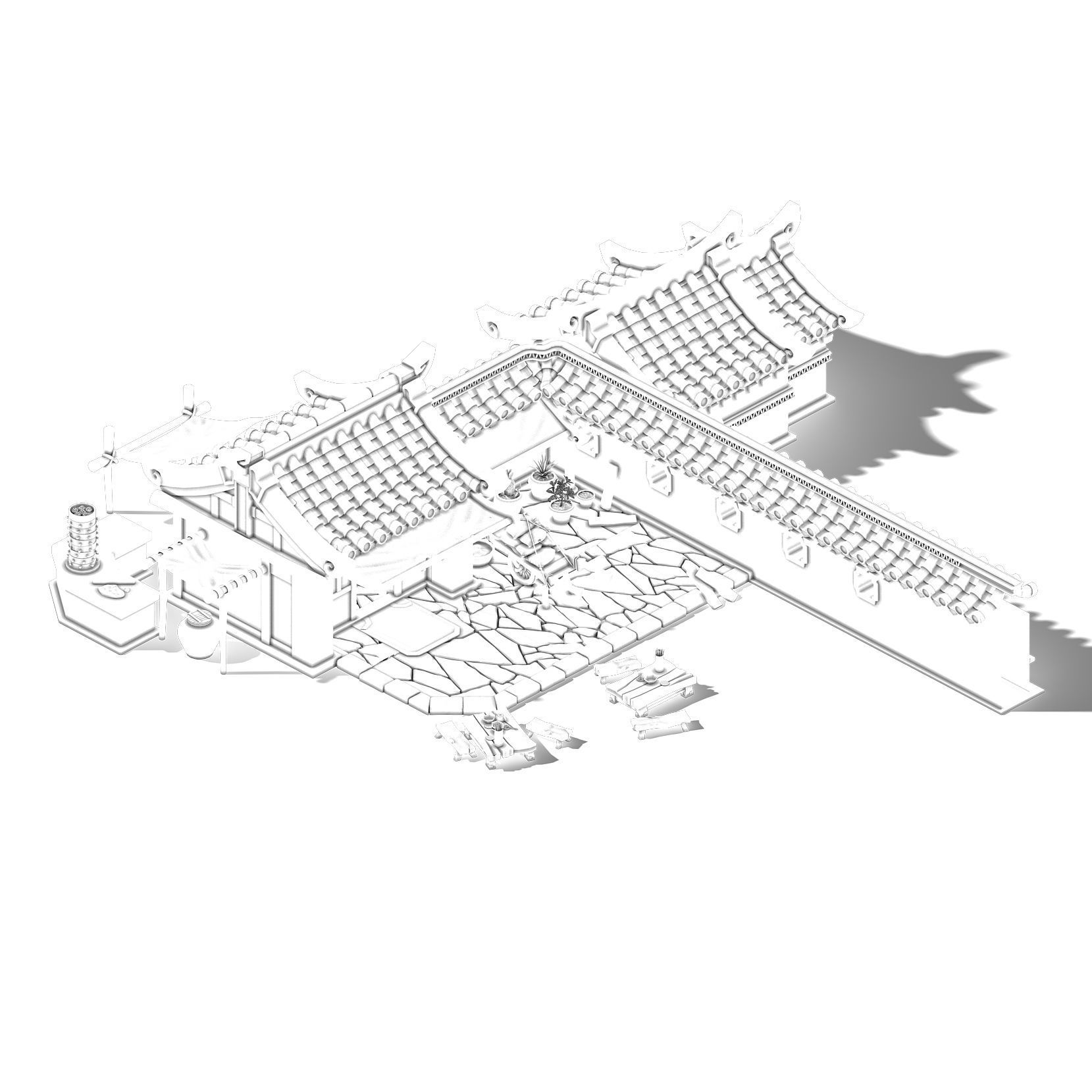 Lin an City - residential 3D model_5