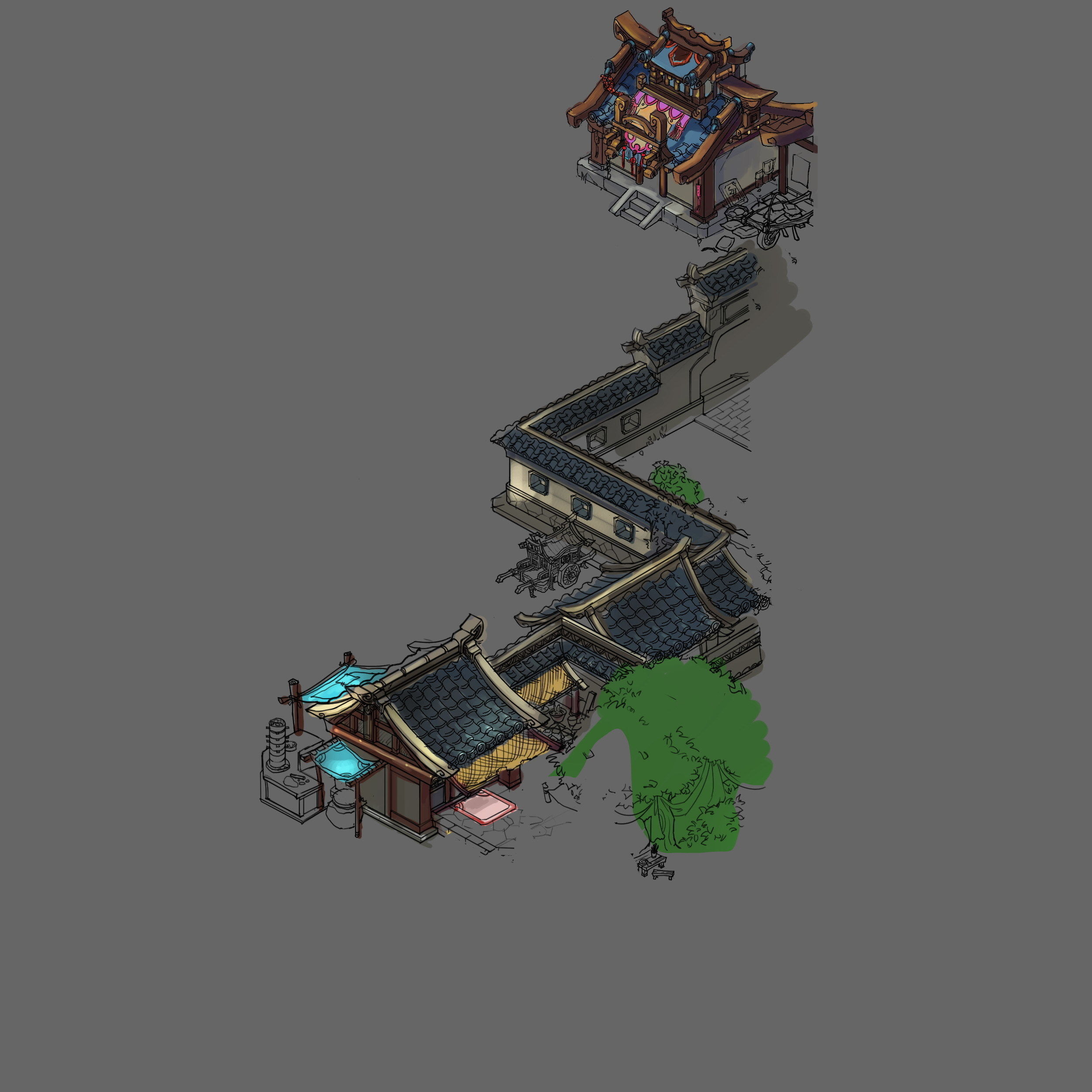 Lin an City - residential 3D model_10