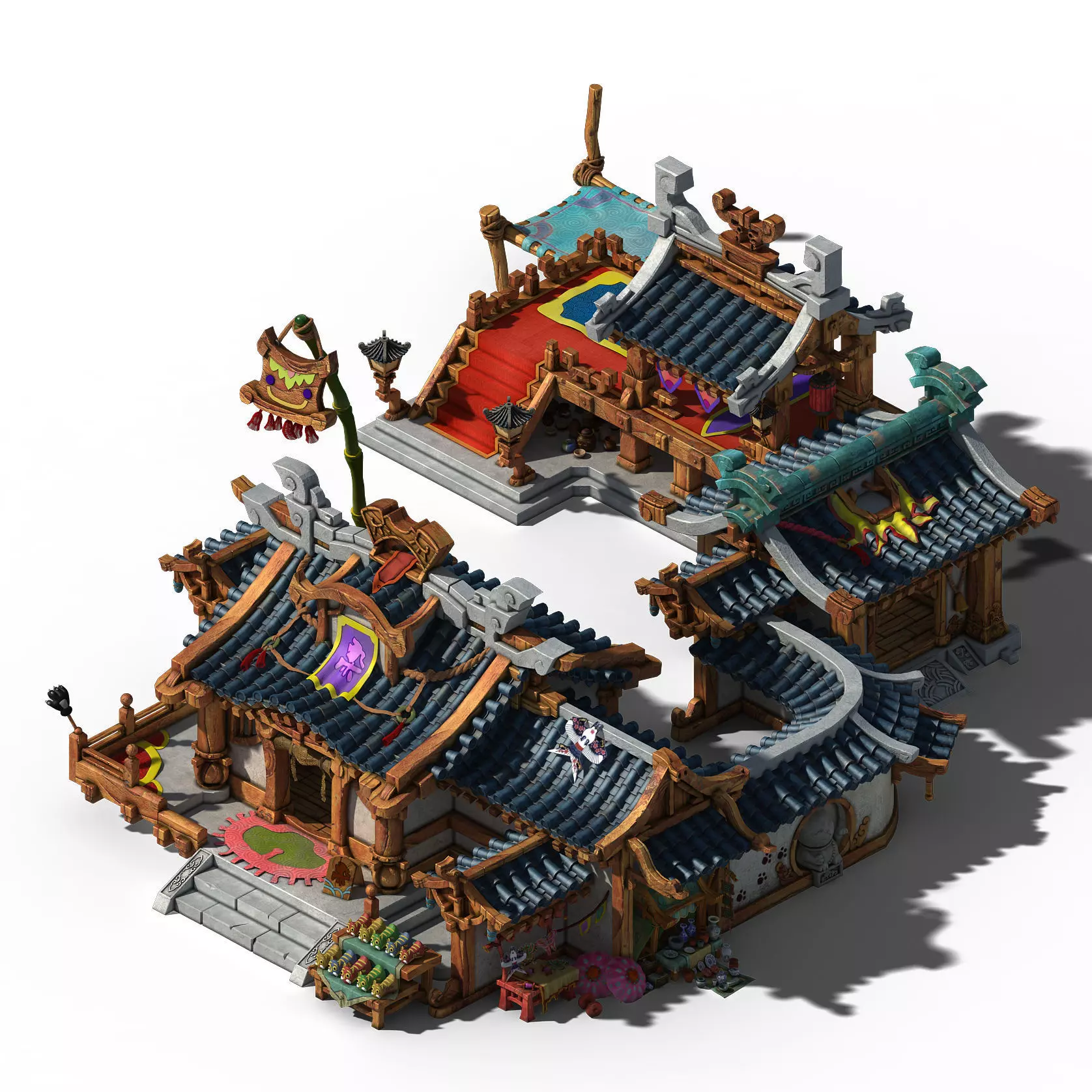 Lin an City - grocery store 3D model_0