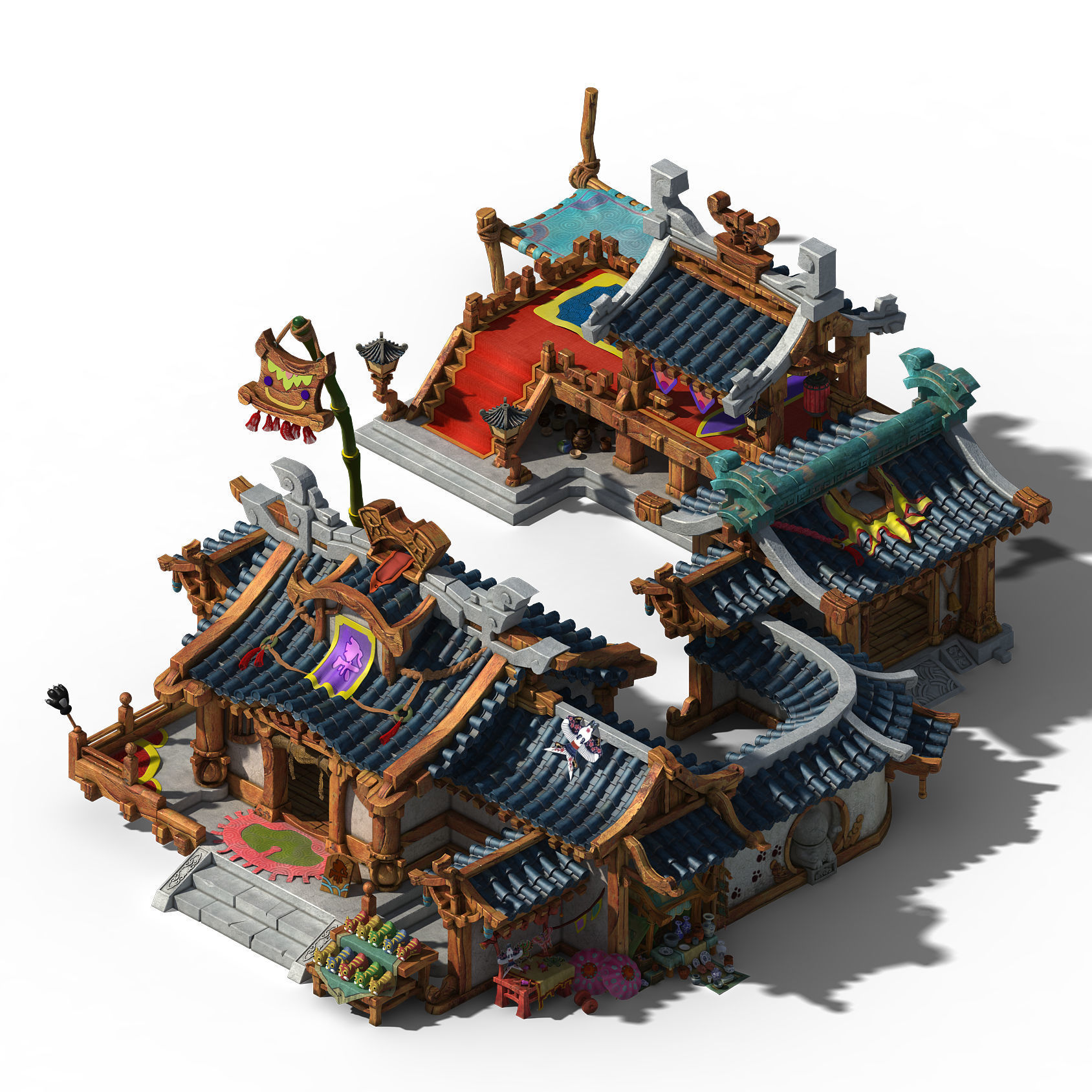 Lin an City - grocery store 3D model_1