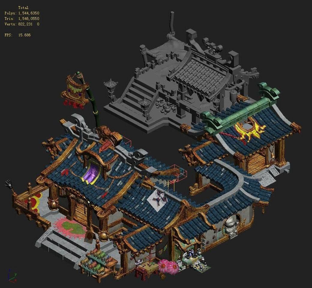 Lin an City - grocery store 3D model_3