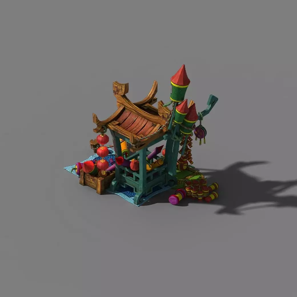 Lin an City Component - Fireworks 3D model