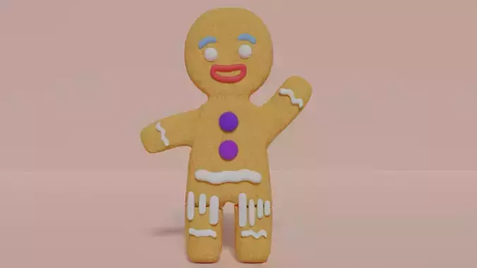 Shreks GingerBread  Low-poly 3D model