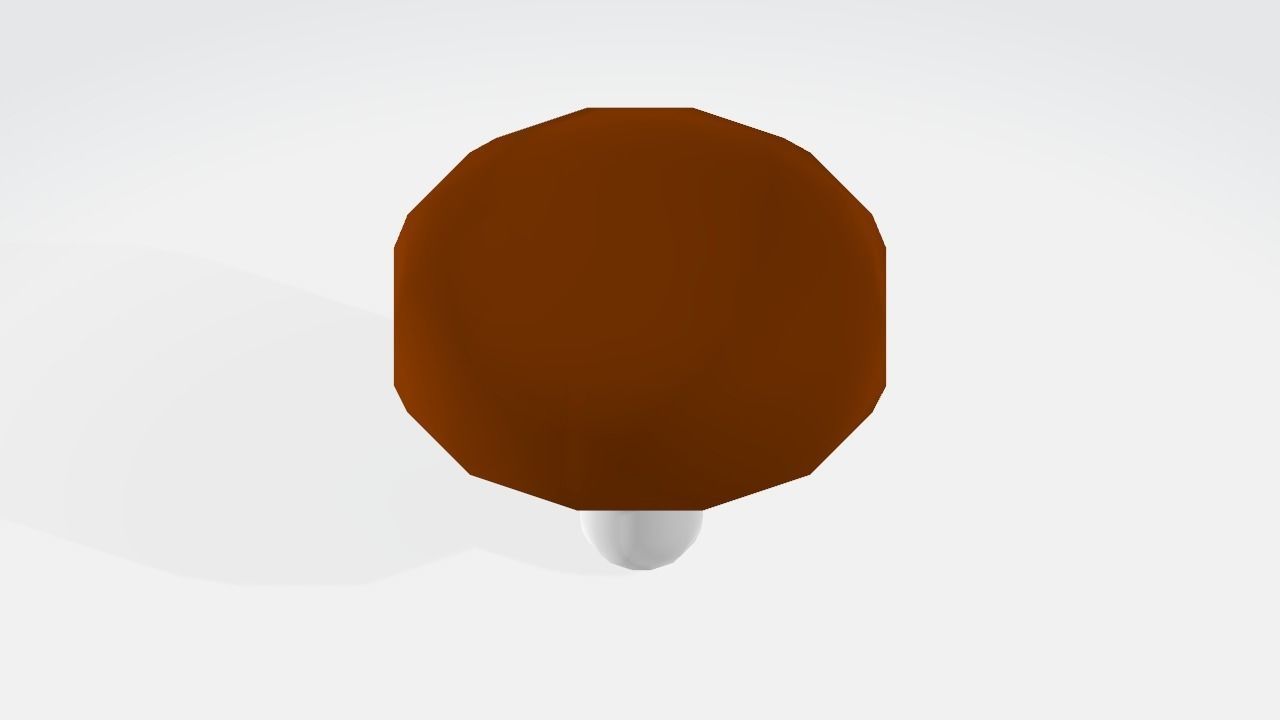 Low-Poly Cartoon Shiitake Mushroom Low-poly 3D model_3