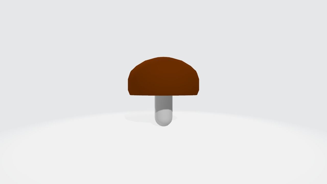 Low-Poly Cartoon Shiitake Mushroom Low-poly 3D model_4