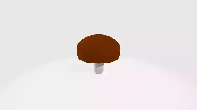 Low-Poly Cartoon Shiitake Mushroom Low-poly 3D model
