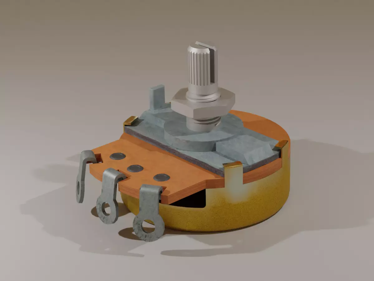 Potentiometer - Trim Pot 3D model_0