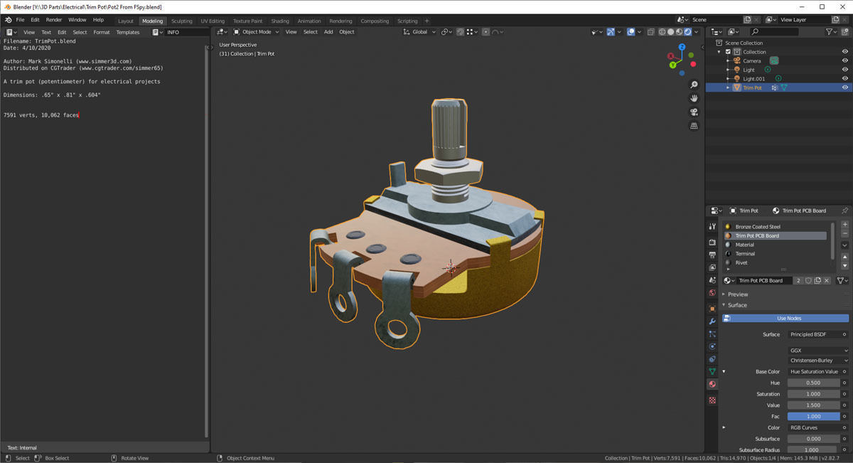 Potentiometer - Trim Pot 3D model_10