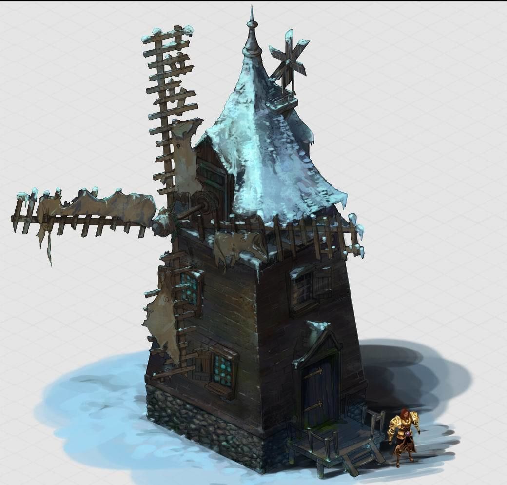 Cold wind highland - windmill workshop 01 3D model_2