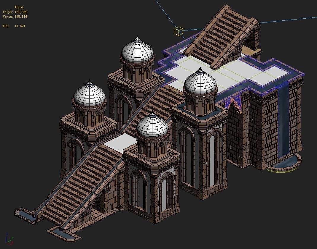 Muslim - palace stairs 02 3D model_6