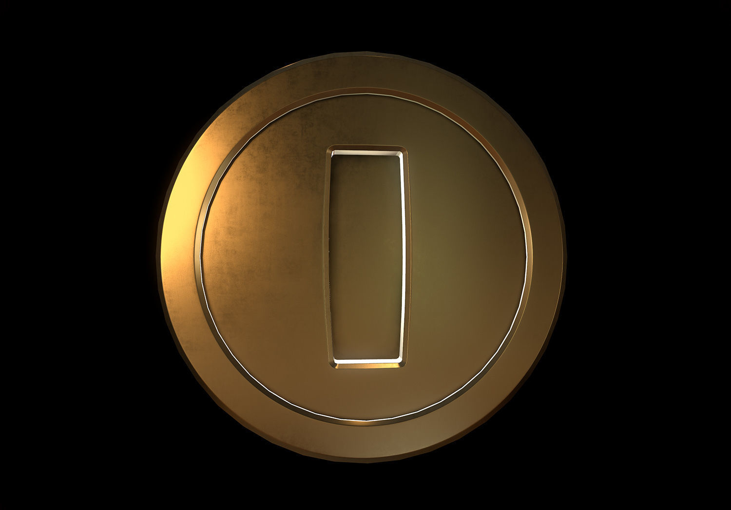 Gold Coin Game lowpoly PBR and Hipoly asset Low-poly 3D model_12