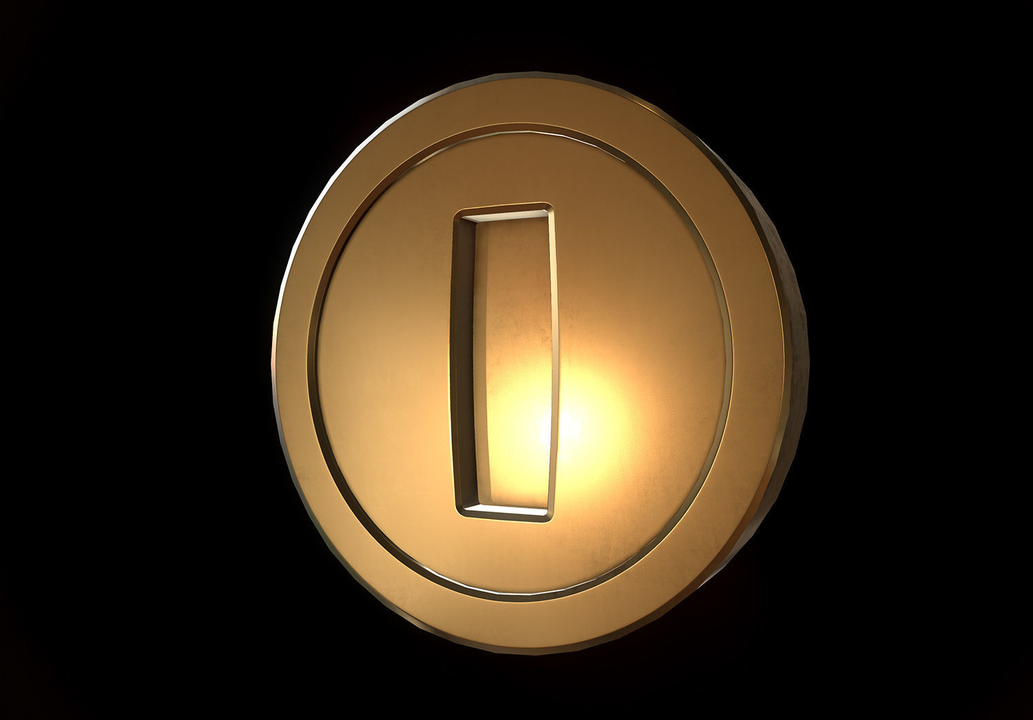 Gold Coin Game lowpoly PBR and Hipoly asset Low-poly 3D model_10