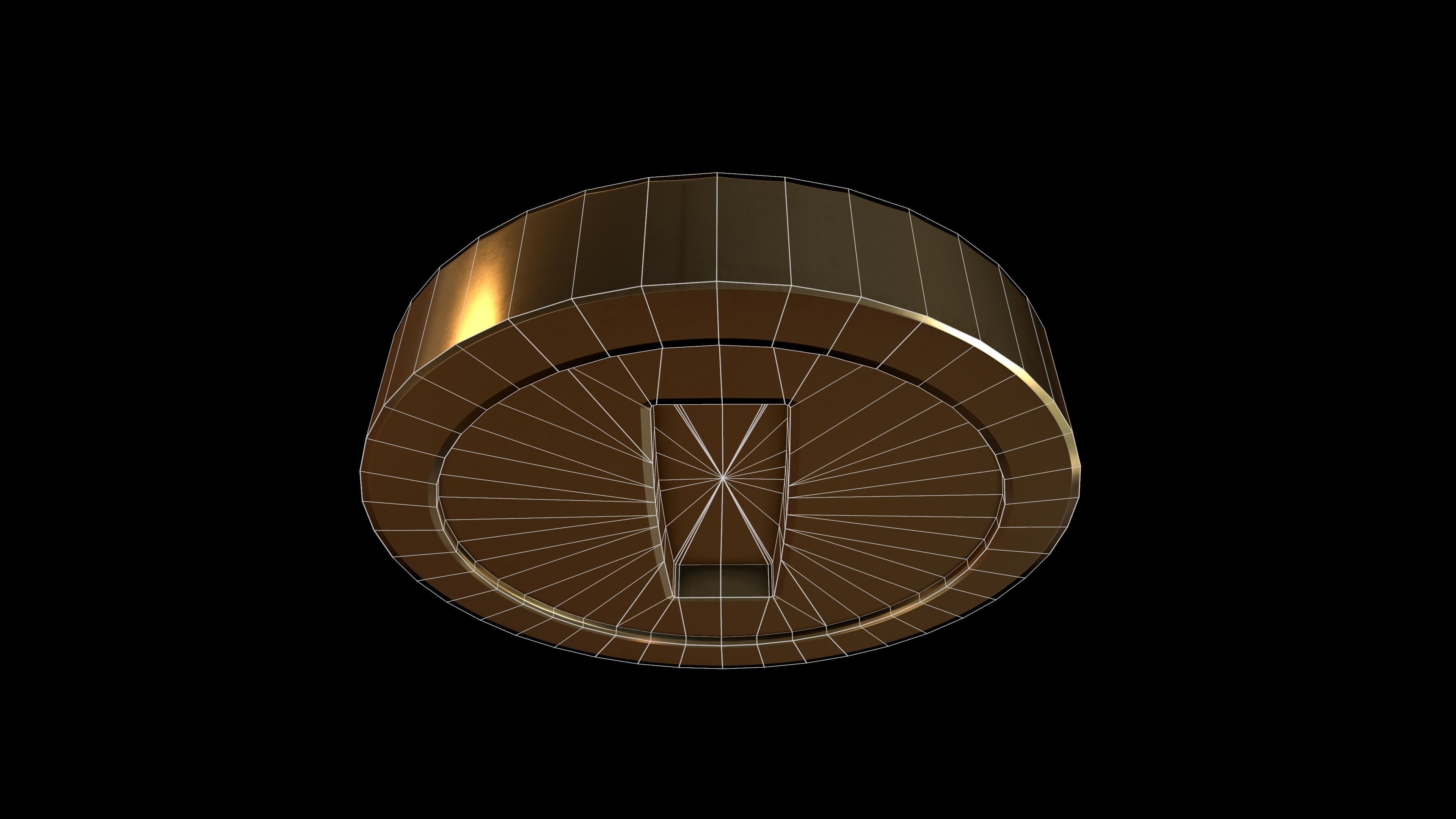 Gold Coin Game lowpoly PBR and Hipoly asset Low-poly 3D model_20