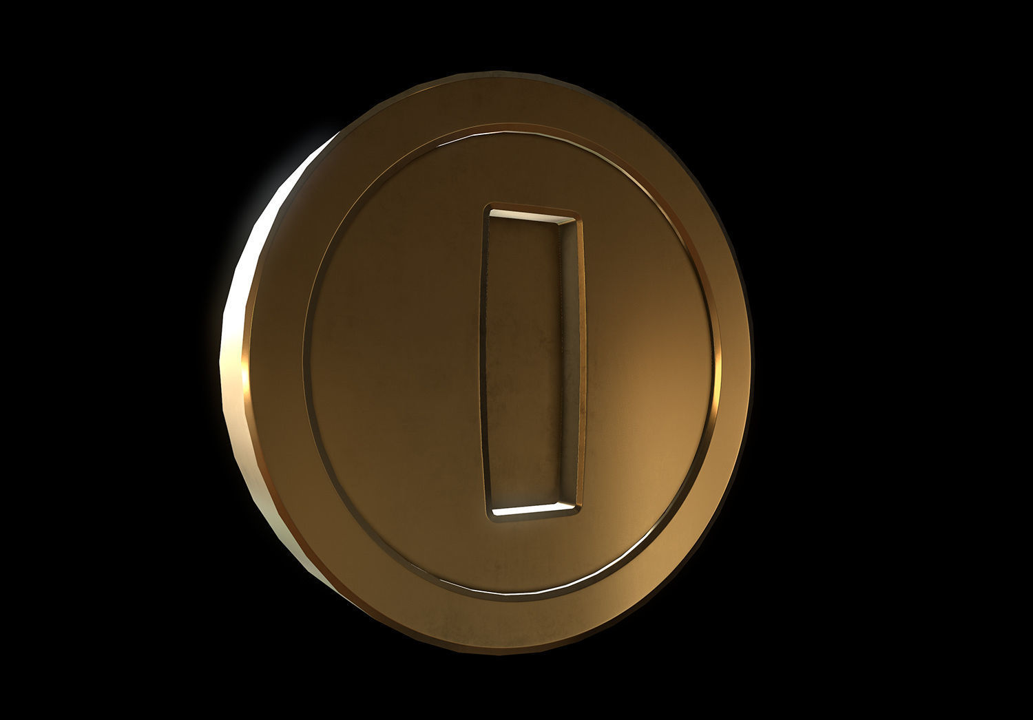 Gold Coin Game lowpoly PBR and Hipoly asset Low-poly 3D model_4