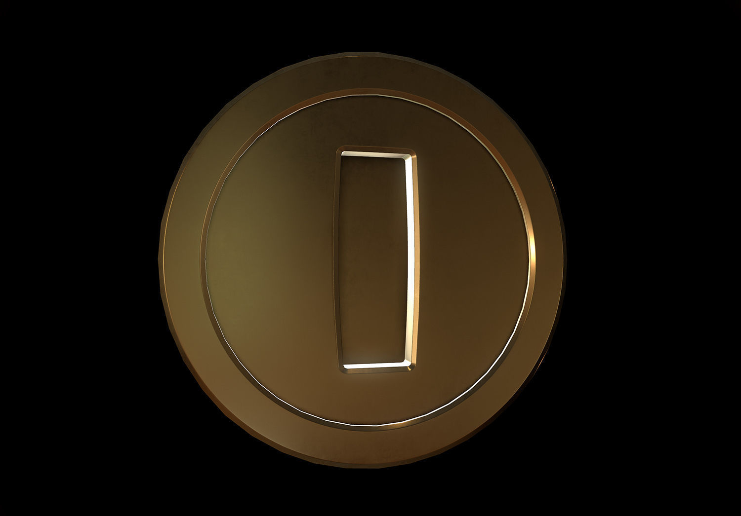 Gold Coin Game lowpoly PBR and Hipoly asset Low-poly 3D model_3