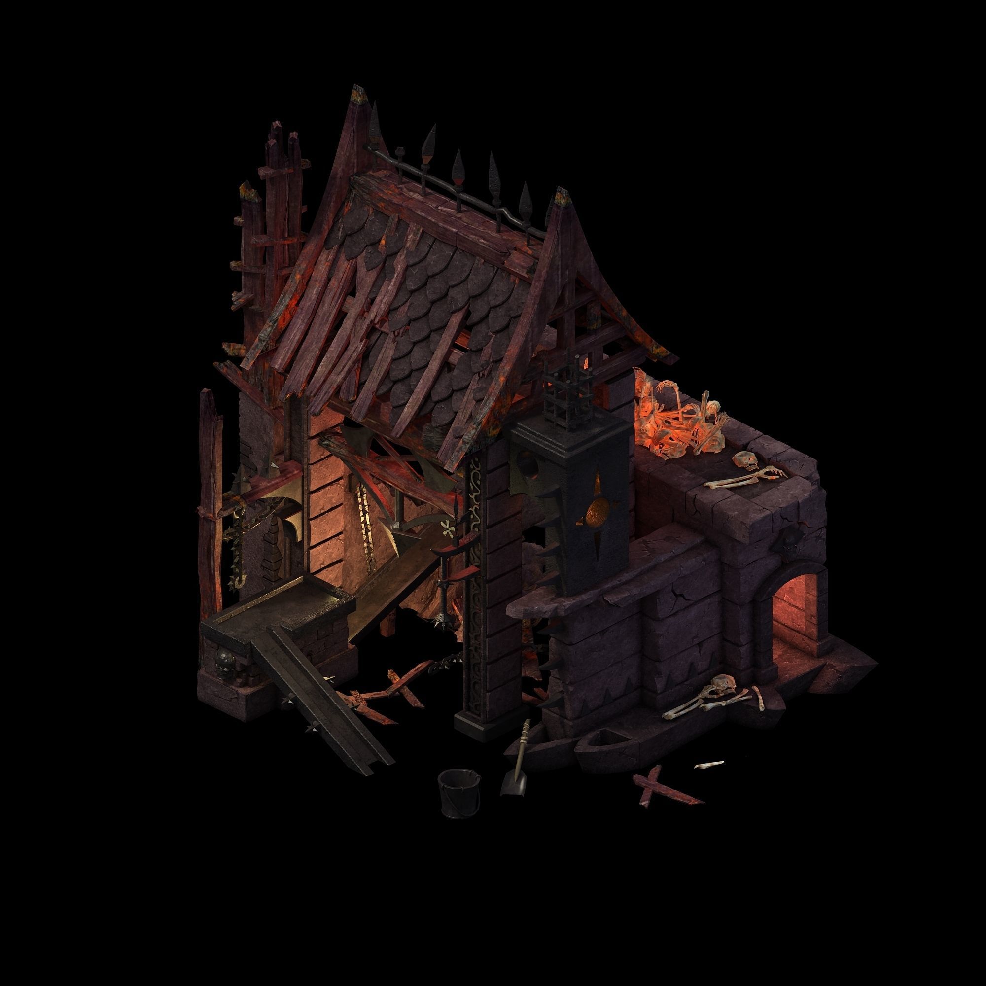 Nibelungen - blacksmith shop 3D model_2