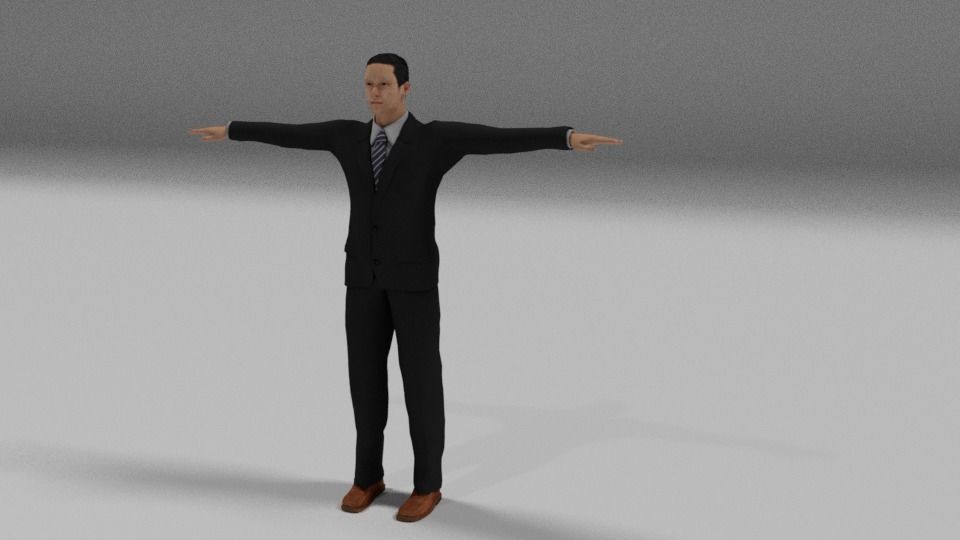 game ready male character Low-poly 3D model_2