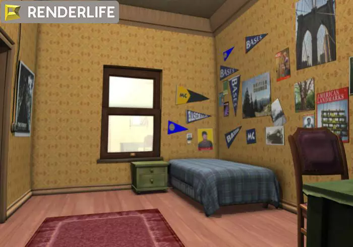 Vintage Child s Room 3D model_0