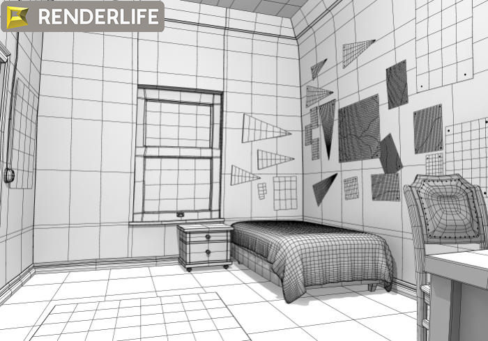 Vintage Child s Room 3D model_4
