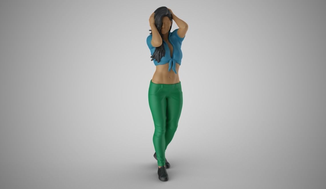 Woman Spring Mood 4 3D print model_11
