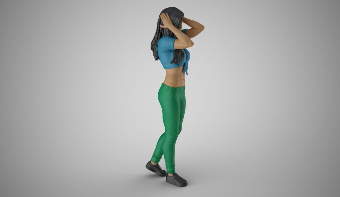 Woman Spring Mood 4 3D print model_10