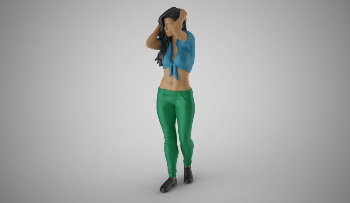 Woman Spring Mood 4 3D print model_4