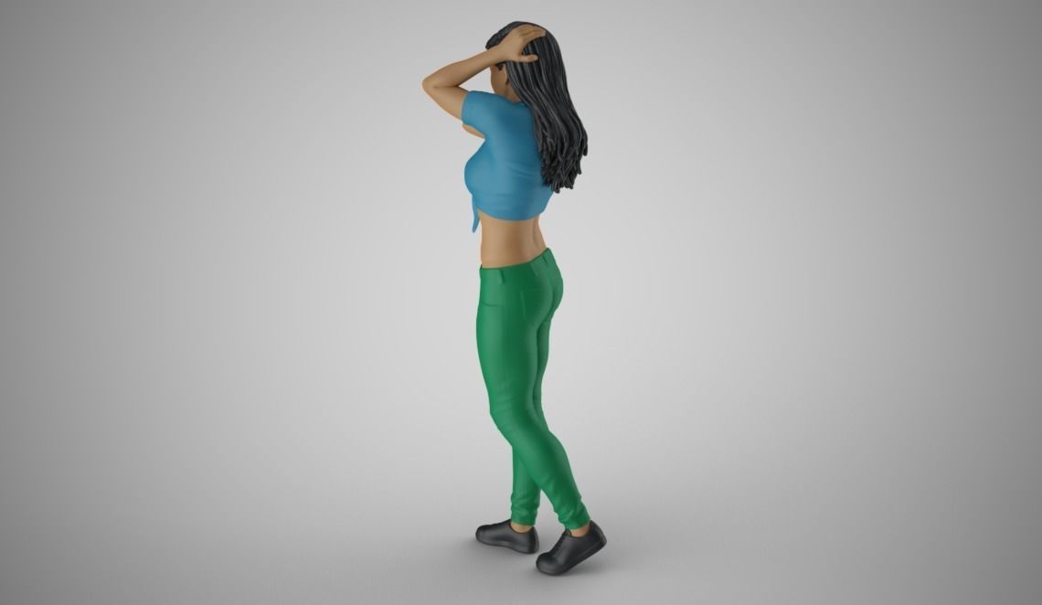 Woman Spring Mood 4 3D print model_6