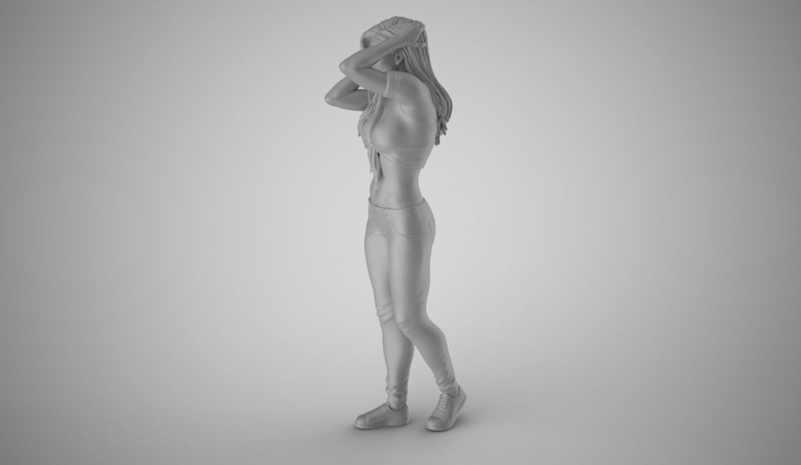 Woman Spring Mood 4 3D print model_3