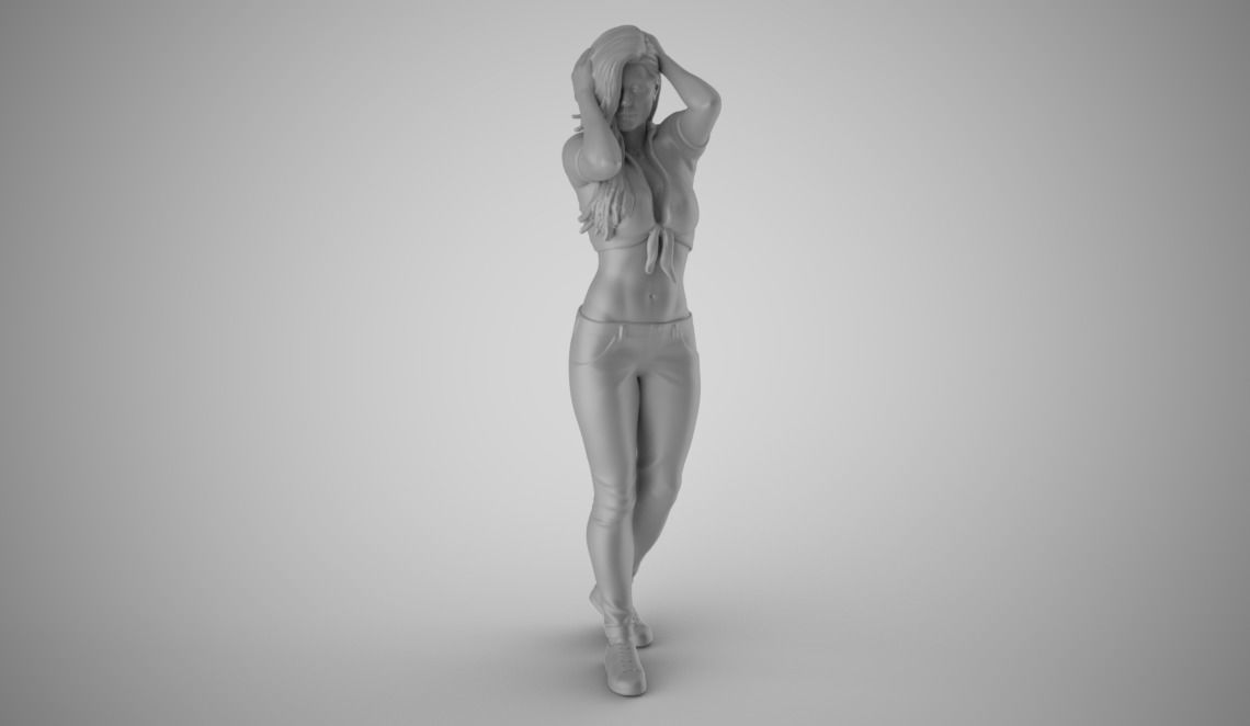 Woman Spring Mood 4 3D print model_1