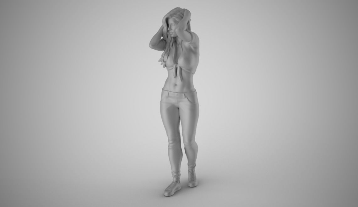 Woman Spring Mood 4 3D print model_2