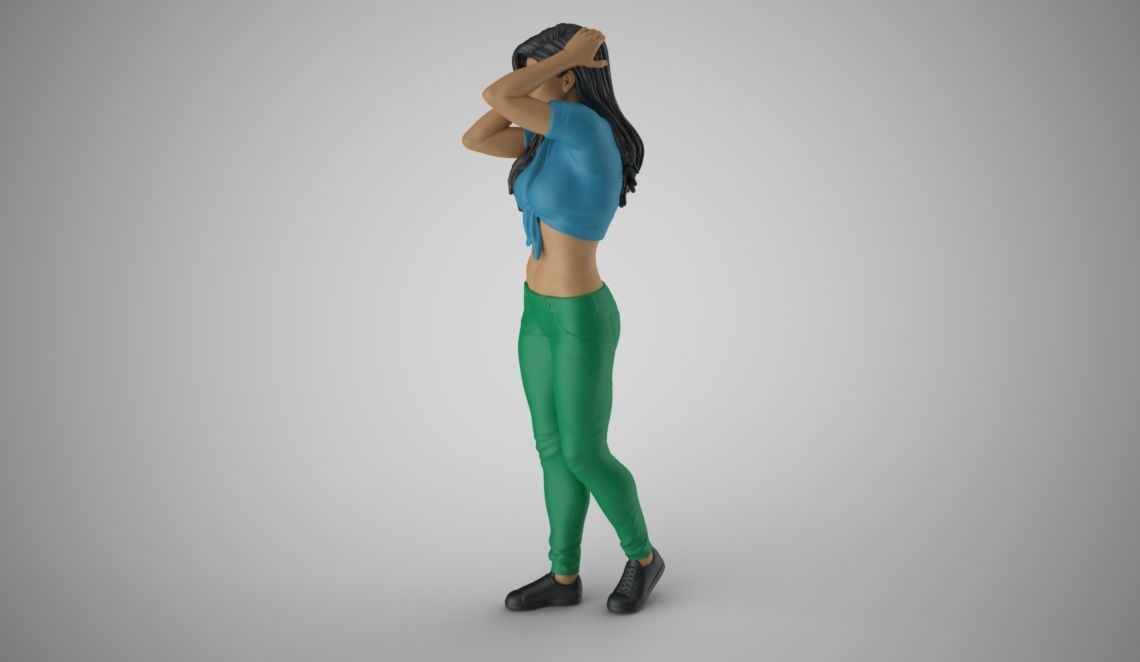 Woman Spring Mood 4 3D print model_5