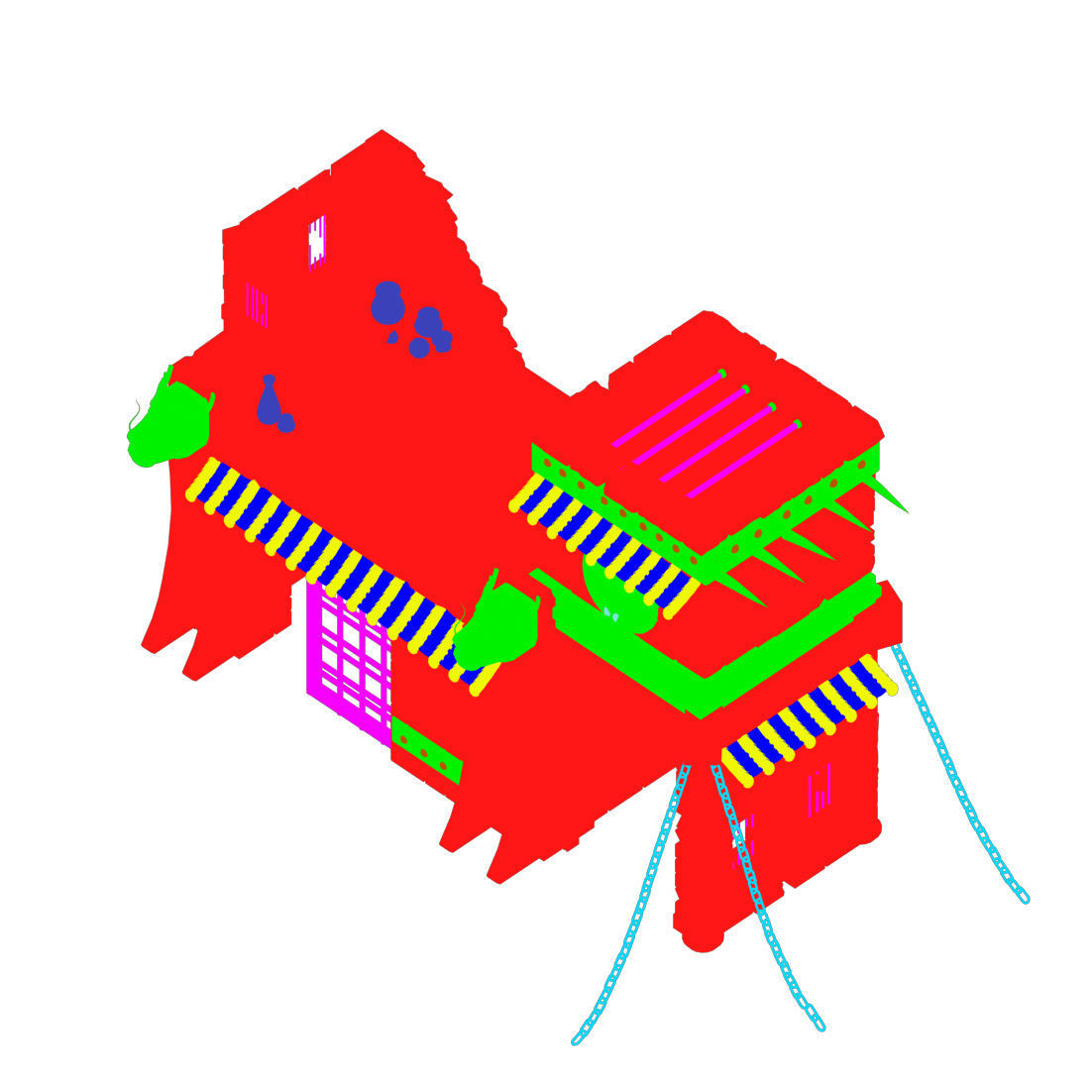 Desert Tribe - Brick House 01 3D model_1