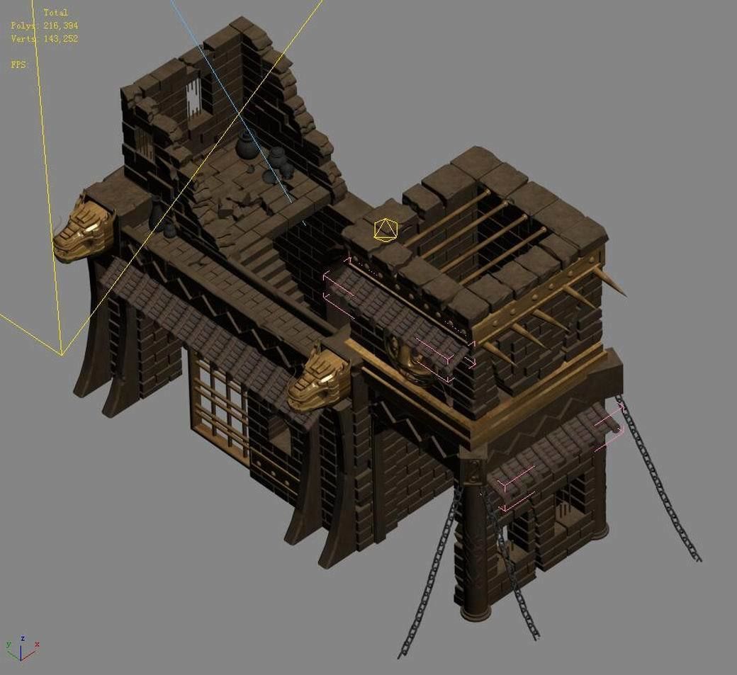 Desert Tribe - Brick House 01 3D model_2