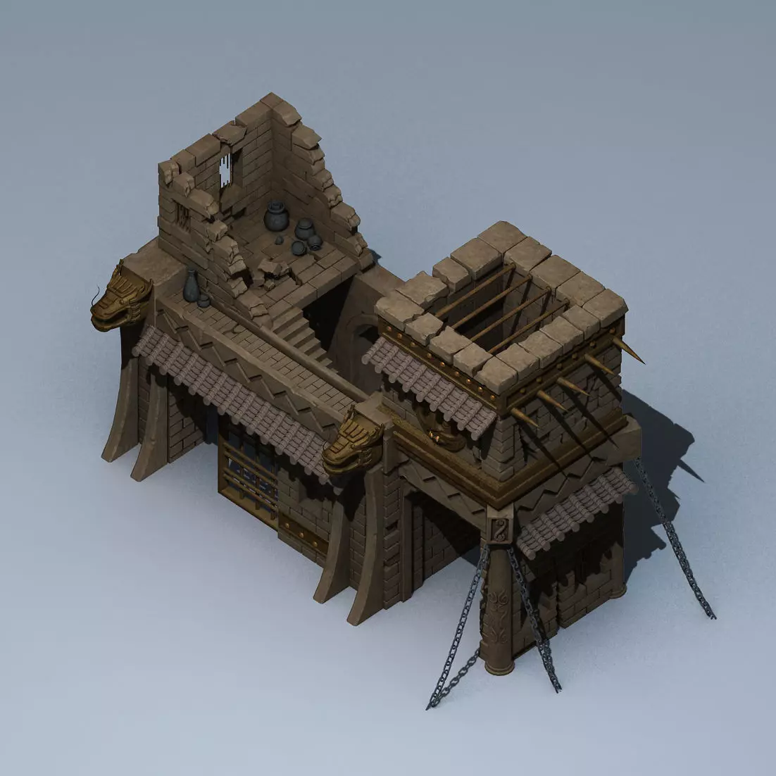 Desert Tribe - Brick House 01 3D model_0